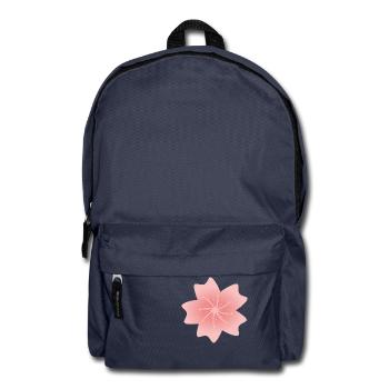 Rosa Sakura Blume - Rucksack - Navy - Vorne