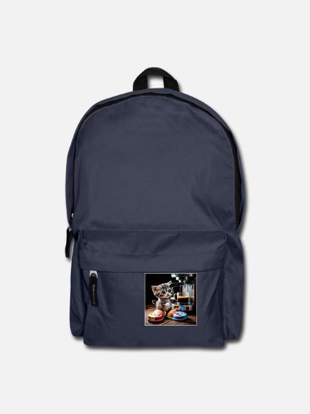 Katze macht kaffeepause - Rucksack - Navy