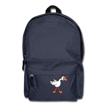 Parrot bird looks funny goofy silly confused - Backpack - navy - Front