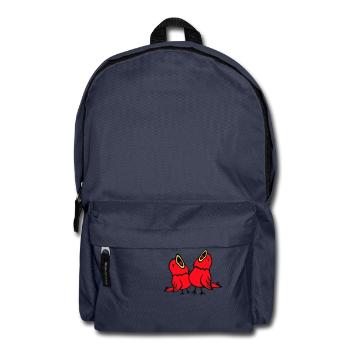 2 Budgies, Songbirds, Sparrows, Chirping Team - Backpack - navy - Front