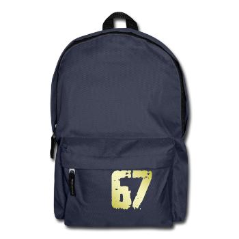 67 Zahl Vintage - Rucksack - Navy - Vorne