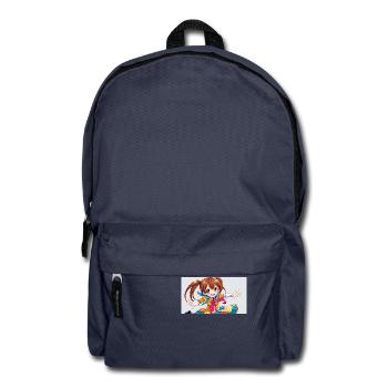 Ein niedliches manga maedchen - Rucksack - Navy - Vorne