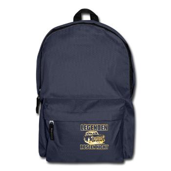 Trabi Trabbi  Pappe DDR Fahrzeug Sprüche - Rucksack - Navy - Vorne