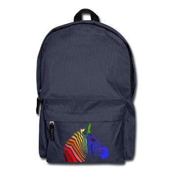 Zebra; Punk Zebra; Rainbow Zebra - Rucksack - Navy - Vorne