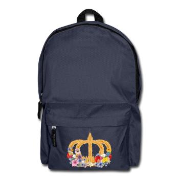Couronne de blé avec des fleurs – symbole de la nature et de la récolte - Sac à dos - bleu marine - Devant