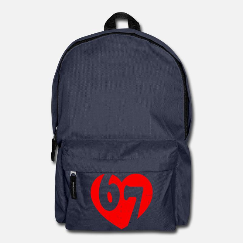 Six Seven 67 Meme Cool Valentine’s - Rucksack - Navy