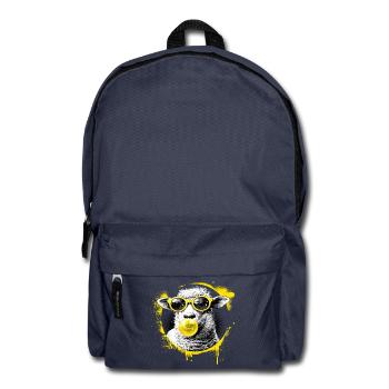 Agneau aux lunettes jaunes Pop Art - Sac à dos - bleu marine - Devant