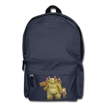 Oger Kobold Monster Freund Abenteuer Vegan - Rucksack - Navy - Vorne