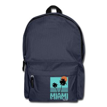 Miami Florida Palmen Sonne Geschenkidee - Rucksack - Navy - Vorne