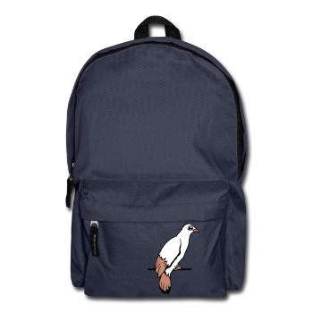 Bird Raven Dove Sitting Cable Hawk Eagle Birdie - Backpack - navy - Front