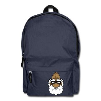 gesicht kopf scheisse kacke sauer boese veraergert - Rucksack - Navy - Vorne