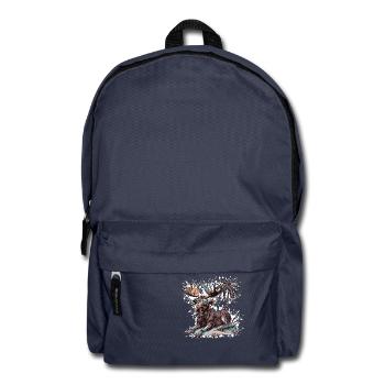 Elch Insel Palme - Rucksack - Navy - Vorne