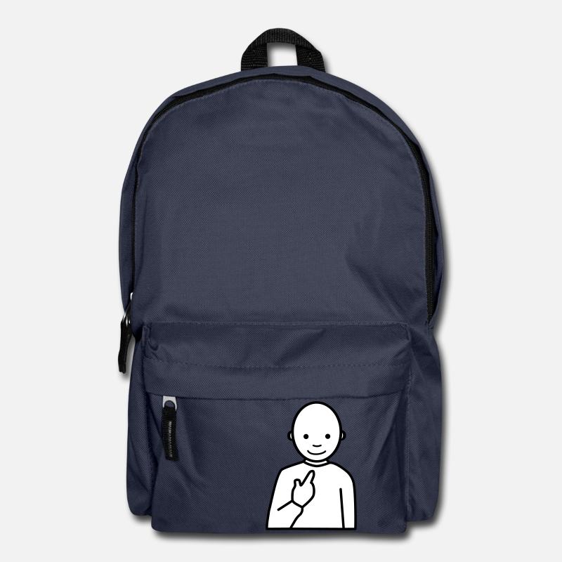 Meme - Witziges, lustiges Männchen - Rucksack - Navy