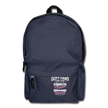 Gott fand eine der stärksten Frauen...FACHWIRTIN - Rucksack - Navy - Vorne