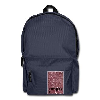 Bangkok Hipster Stadt Karte rot - Rucksack - Navy - Vorne