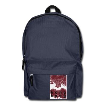 Hong Kong Hipster Stadt Karte rot - Rucksack - Navy - Vorne