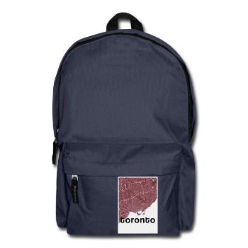 Toronto Hipster Stadt Karte rot - Rucksack - Navy - Vorne