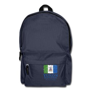 Yukon Flag - Canada - Vintage Look - Rucksack - Navy - Vorne