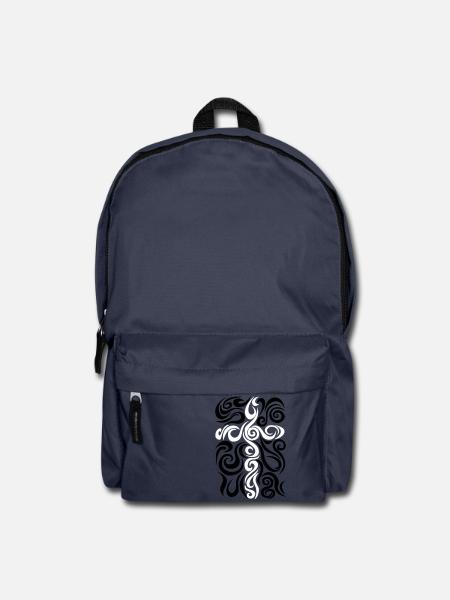 squiggle cross with outlines - Backpack - navy