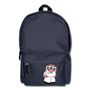 zwerg klein gesicht kopf boese veraergert wue - Rucksack - Navy - Vorne