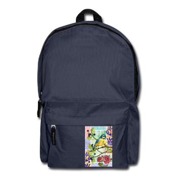 Meisen im Garten - Rucksack - Navy - Vorne