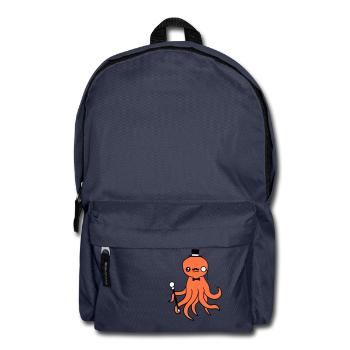 Kraken Mr. Sir Top Hat Monocle Glasses Empire - Backpack - navy - Front