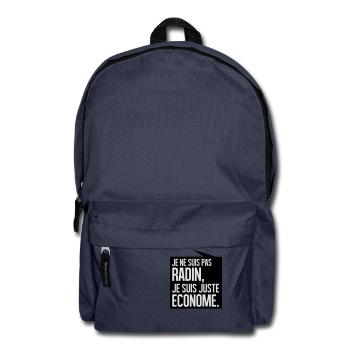 Je ne suis pas radin je suis juste économe - Sac à dos - bleu marine - Devant
