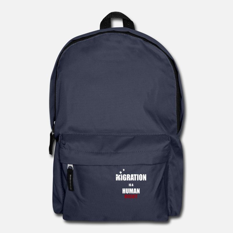 Migration - Migration is a human right - Backpack - navy