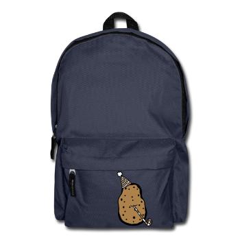birthday potato party celebrate hat troete fun - Backpack - navy - Front