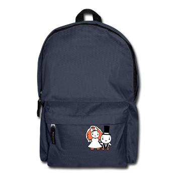 2 Vögel Hochzeitspaar Enten Hochzeit Mann Frau süß - Rucksack - Navy - Vorne