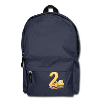 digger birthday / Bagger Geburtstag - Rucksack - Navy - Vorne