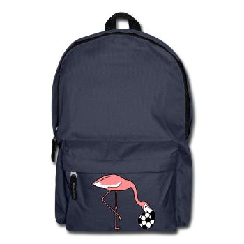 kicken fussball verein spielen ball kicker lachen - Rucksack - Navy - Vorne