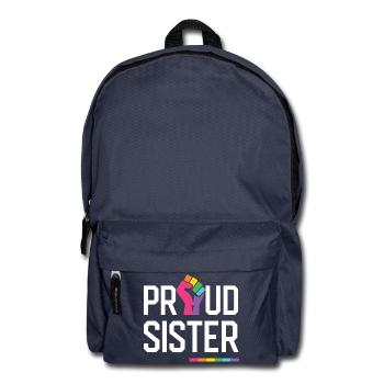 LGBT Pride Month - Proud Sister - Backpack - navy - Front