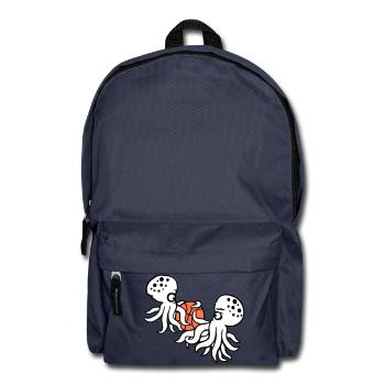 2 Octopus basket-ball jouer au ballon Sport d’équipe Hobby - Sac à dos - bleu marine - Devant