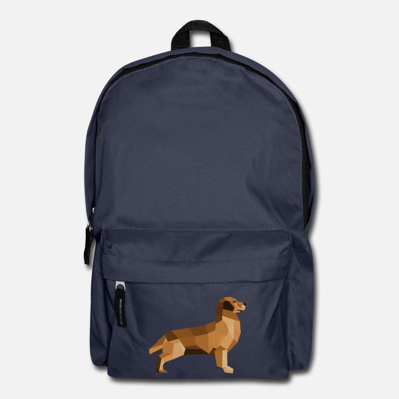 Golden Retriever Low Poly – treu und modern - Rucksack - Navy
