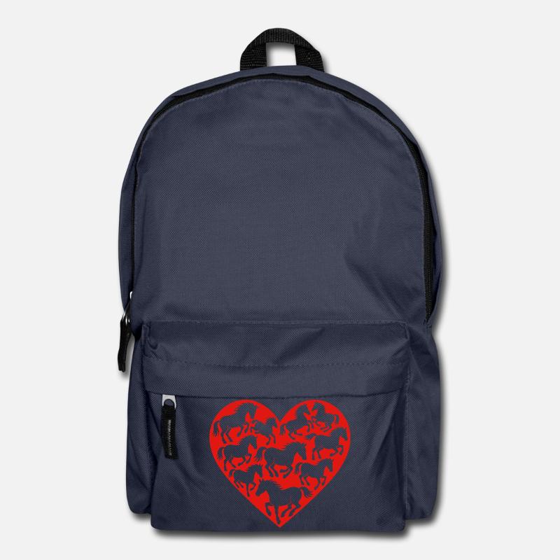 Herz aus Pferden  - Rucksack - Navy