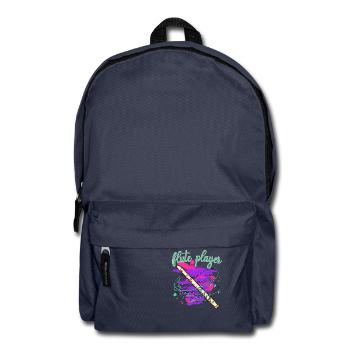 flöte flötist blockflöte flötenspieler querflöte - Rucksack - Navy - Vorne