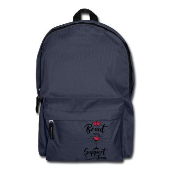 braut support team wein - Rucksack - Navy - Vorne