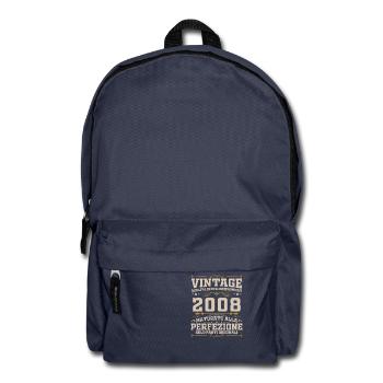 18 Years 2008 Vintage Retro Birthday Gift - Backpack - navy - Front