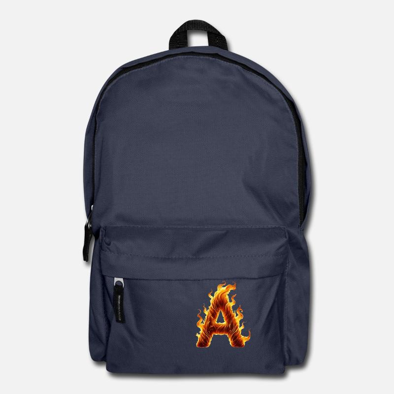 buchstabe a flammen - Rucksack - Navy