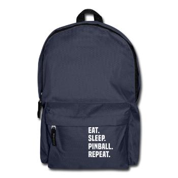 Eat Sleep Pinball Repeat Flipperautomat Slogan - Backpack - navy - Front