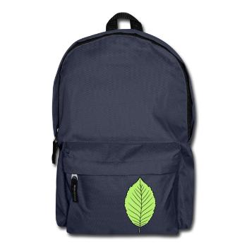 beech leaf tree plant shape clip art design forest - Backpack - navy - Front