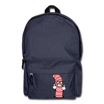 Evil worm design - Backpack - navy - Front