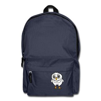 hibou oiseau aigle hibou hibou nuit oiseau effraie des granges chouette bande dessinée - Sac à dos - bleu marine - Devant