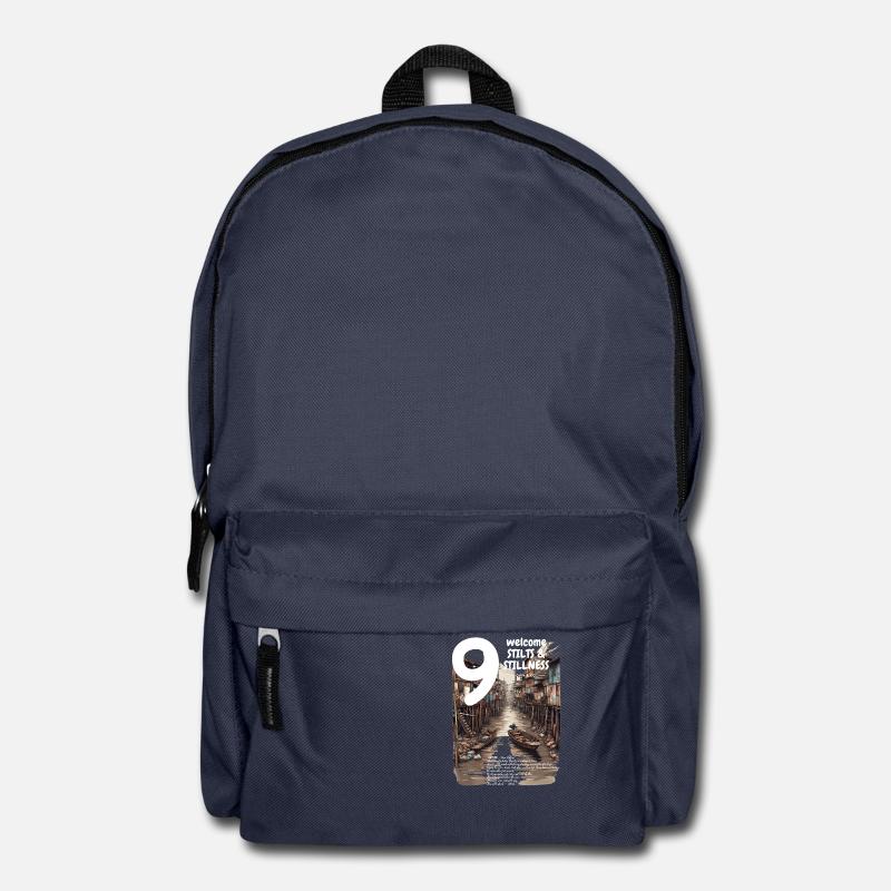 Canal Code Capuche sur pilotis Deep Khlong Streetwear - Sac à dos - bleu marine