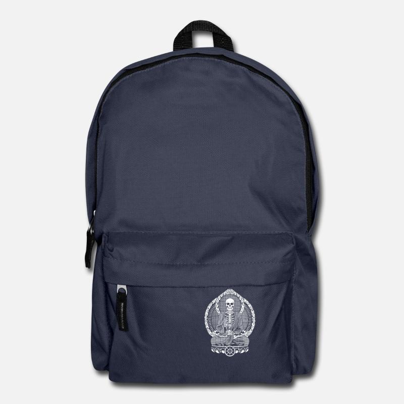 Skeleton Buddha White - Backpack - navy