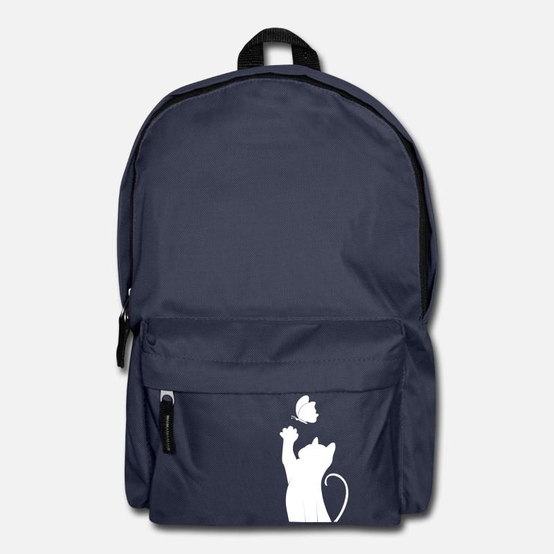 Chat avec le papillon - Sac à dos - bleu marine