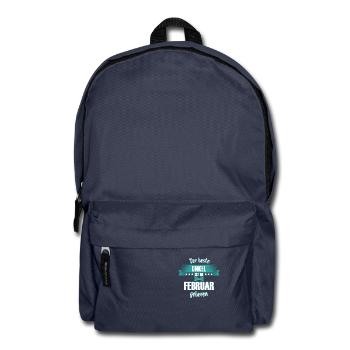 Der beste Onkel ist geboren im Februar - Rucksack - Navy - Vorne
