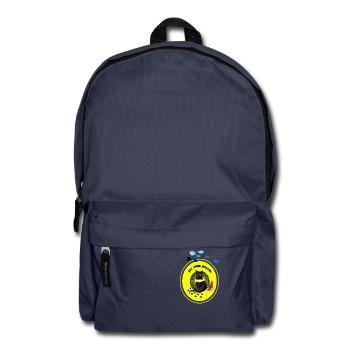 Verträumte schwarze Katze mit Cyber Lemon Bandana - Rucksack - Navy - Vorne