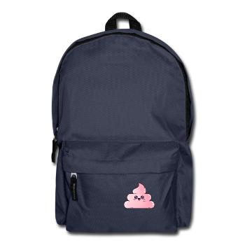 Pinker Poop - Pinker Kackhaufen - Rucksack - Navy - Vorne